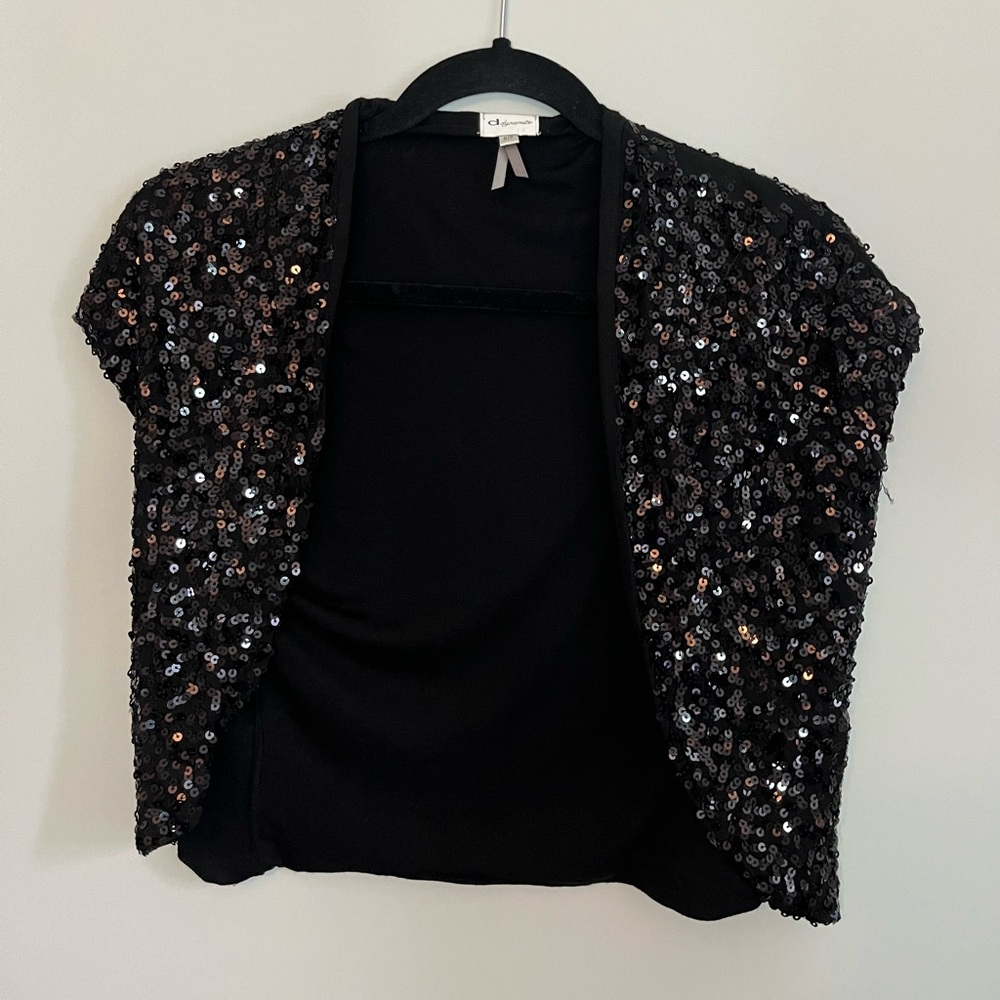 Dynamite- black sequin sweater - Small